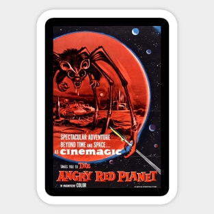 Classic Science Fiction Movie Poster - Angry Red Planet Sticker